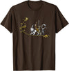 Cute Medieval Rabbits Lover Bunny Graphic T-Shirt in Brown