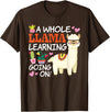 Llama School Co Llama Learning T Shirt Teachers Students Alpaca Lovers Gift T-Shirt - Brown