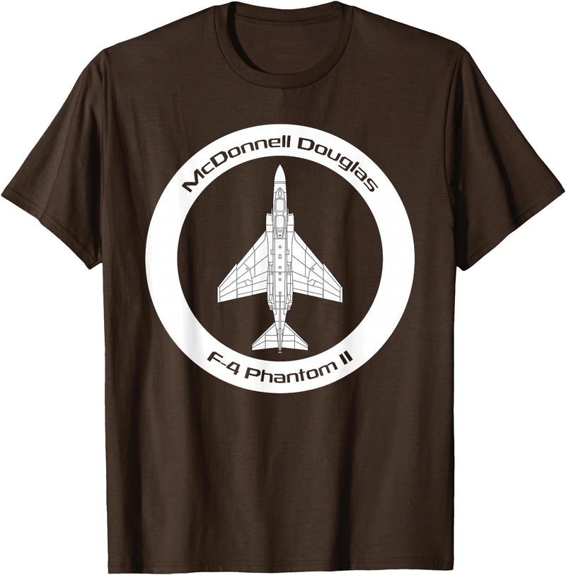 Bear Cave Designs - USA McDonnell Douglas F-4 Phantom II T-Shirt - Brown