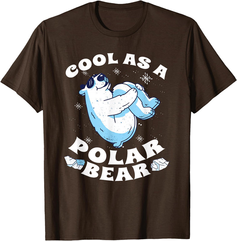 Polar Bear Apparel Cool Polar Bear Funny Arctic Animal Lover T-Shirt - Brown