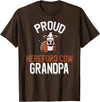 Cute Hereford Cow Family Apparel Proud Hereford Cow Grandpa T-Shirt - Brown