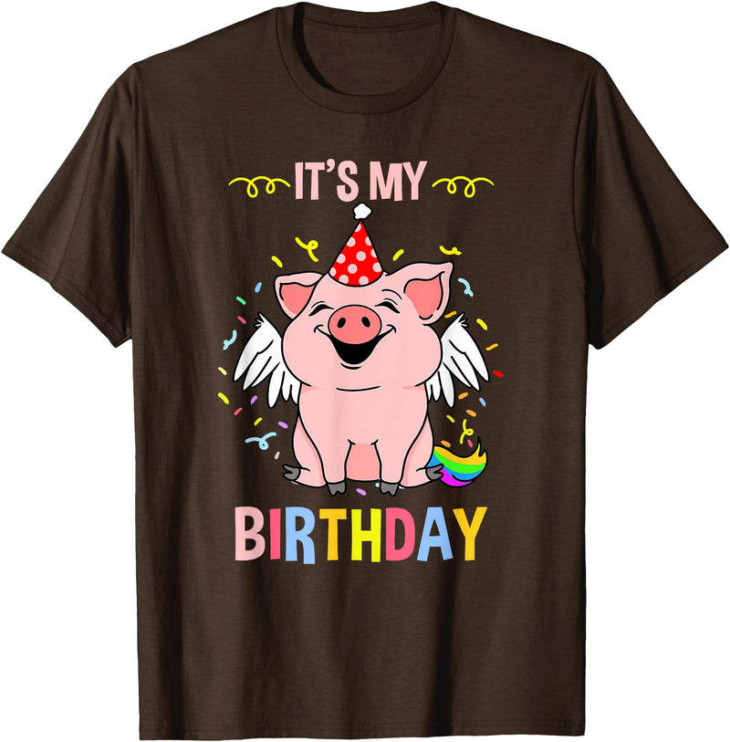 Its My Birthday Pig T-Shirt - Brown