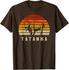 Retro Vintage American Buffalo Tatanka Animal Gift T Shirt T-Shirt - Brown