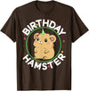 Unisex-Kids Hamster Birthday Party Birthday Hamster T-Shirt - Brown