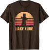 Lake Lure North Carolina Vintage NC Retro 80s Co. Lake Lure North Carolina Vintage Bear NC Distressed 80s T-Shirt - Brown