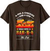 anti vegan shirt I funny bbq bacon fans A Pig, A Chicken, And A Cow Walk Into A Barbecue Bar-B-Q T-Shirt - Brown