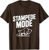 Fraxoweb Stampede Mode Buffalo for Animal Lovers T-Shirt - Brown
