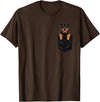 RottweilersBests Funny Rottweiler In Pocket Dog Mom Dad T-Shirt - Brown