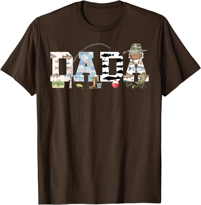 O-Fish-Ally 1st Birthday Matching Family Mom Dad Dada 1st Birthday Fishing T-Shirt - Brown