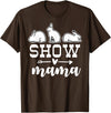 Show Rabbit Mom Mama T-Shirt in Brown