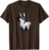 Emo Llama Tees Cute Emo Llama Kawaii Kids Boys Girls T-Shirt - Brown