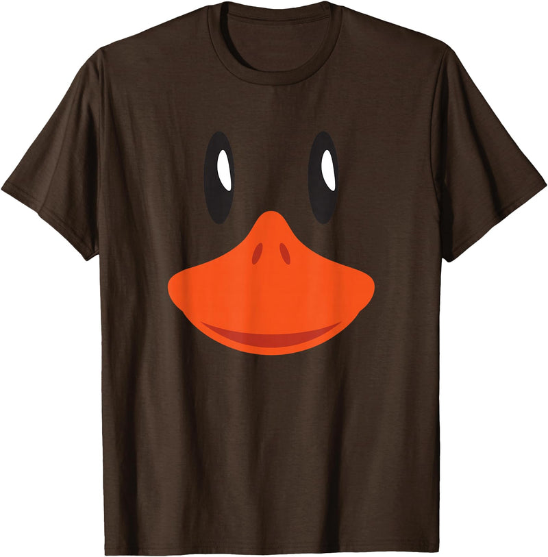 Animal Costume By Blink Imprints Cute Duck Face T-Shirt Awesome Halloween Costume Gift Shirt T-Shirt - Brown