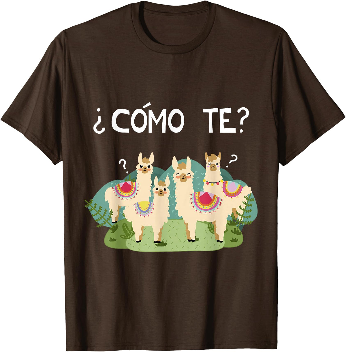 Spanish Shirt | Llama Tee | Funny Spanish Shirt Funny Spanish Tee, Como Te Llama, Llama Tshirt T-Shirt - Brown