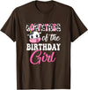 Vintage Retro Birthday Godfather Of The Birthday Girl Farm Cow 1St Birthday Girl T-Shirt - Brown