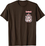 KATYLIN Funny Pig Pocket Pig Lover Men Women Boys Girls Kids T-Shirt - Brown