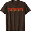 Triple G Mavs Vintage Retro Longhorn Shirt Cow Farm Animal Gift T-Shirt - Brown