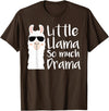 Mommy & Me Llama Co. Little Llama So much Drama Cool Kids Matching Family T-Shirt - Brown