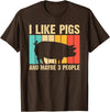 Cool Pig Gifts Farmer Pigs Accessories & Stuff Funny Pig for Men Women Farm Animal Swine Vintage Pig Lovers T-Shirt - Brown