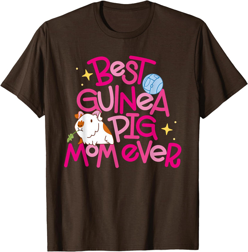 Miller Sye Best Guinea Pig Mom Ever T-Shirt - Brown