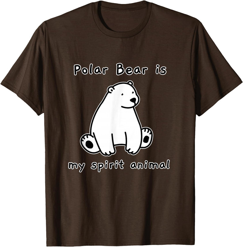 Polar Bear Shenanigans Cute Polar Bear is My Ghost Mascot Shirt Animal Mascot T-Shirt - Brown