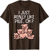 Pig Lover Shirts For Men Women Kids I Just Really Like Pigs Ok Hog Farmer Swine Men Women Kids T-Shirt - Brown