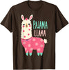 Two Suns Llama Design Lama Pajama T-Shirt - Brown
