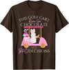 Golf Golfer Easter Eggs Bunny Rabbit Golf Cart Matching T-Shirt in Brown