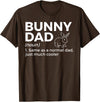 Bunny Dad Definition Rabbit Lover T-Shirt in Brown