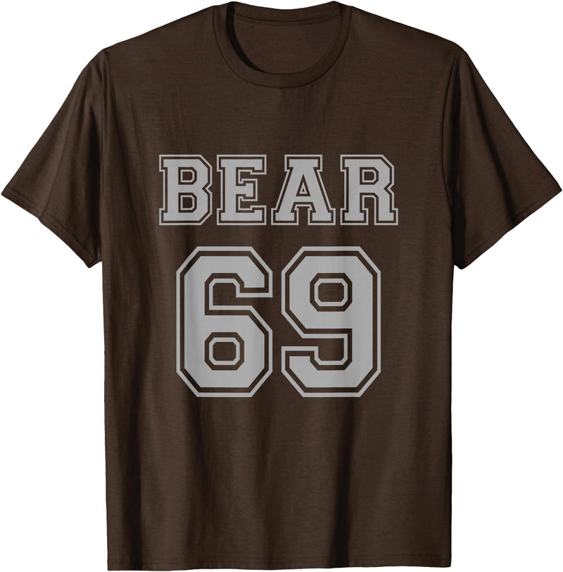 BearWoof Cool Gay Bear Pride Bear 69 T-Shirt - Brown