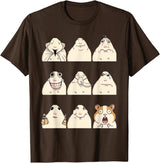 Hamster Reaction Meme Kids Boys Girls Men and Women T-Shirt - Brown