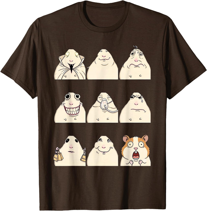 Hamster Reaction Meme Kids Boys Girls Men and Women T-Shirt - Brown