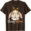 Bunny Mom Women Bunny Rabbit Bunny Lover T-Shirt in Brown