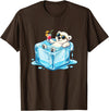 Cool Polar Bear Summer Vibes Chill Ice Cube Lazy Polar Bear in Ice Cube Tropical Cocktail T-Shirt - Brown