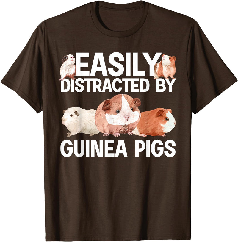Guinea Pig Gift Guinea Pig Accessories & Stuff Cute Guinea Pig Art for Men Women Adult Guinea Pig Lover T-Shirt - Brown