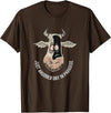 Outstanding in the Field Just Anudder Day in Paradise Funny Cow Farmer Dairy T-Shirt - Brown