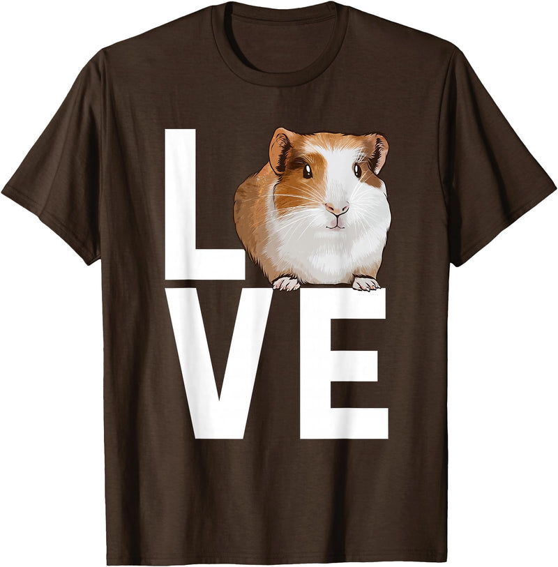 Guinea Pig Gift Guinea Pig Accessories & Stuff Cool Guinea Pig Art for Men Women Cavy Pet Guinea Pig Lover T-Shirt - Brown