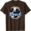 Iowa Gifts by LAD Graphics Iowa Gifts Fun Fact "Iowa More Pigs Than People" Cute Gift T-Shirt - Brown