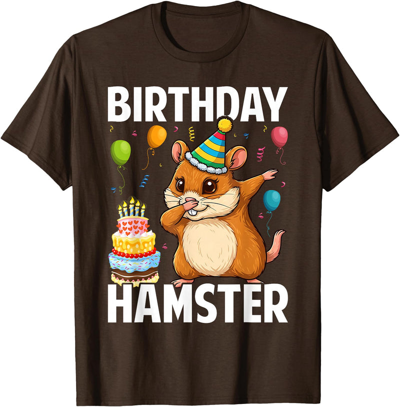 Birthday Hamster Cute Lover T-Shirt - Brown
