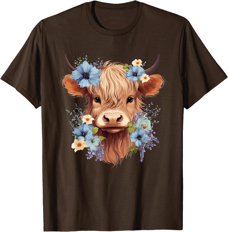 Western Shirts for Girls Men, Highland Cow Gifts Cow, Scottish Highland Cow, Western Wear, Highland Cow T-Shirt, Small,
