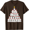 Christmas white bear Polar Bear Christmas Tree Lights T-Shirt - Brown