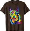 Funny Dog Lover Shirts Cattle Dog Shirt Funny Australian Cattle Dog Pop-Art Shirt T-Shirt - Brown