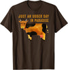 Funny Gifts for Cow Lovers An Udder Day in Paradise Funny Cow Pun T-Shirt - Brown