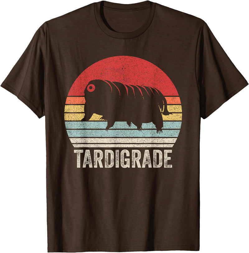Catch Some Rays Vintage Retro Tardigrade Microbiology Water Bear T-Shirt - Brown