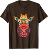 BoredKoalas Giraffe Giraffe Glases Bubblegum Funny Animal Chewing Gum Girls T-Shirt - Brown