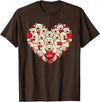 Cute Polar Bear Lovers Valentine Costume Women Men Funny Polar Bear Heart Valentine Polar Bear Womens Mens Kids T-Shirt - Brown