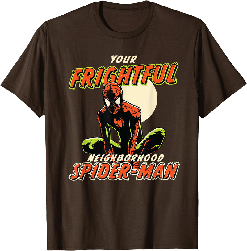 Marvel Halloween Your Frightful Neighborhood Spider-Man T-Shirt - Brown