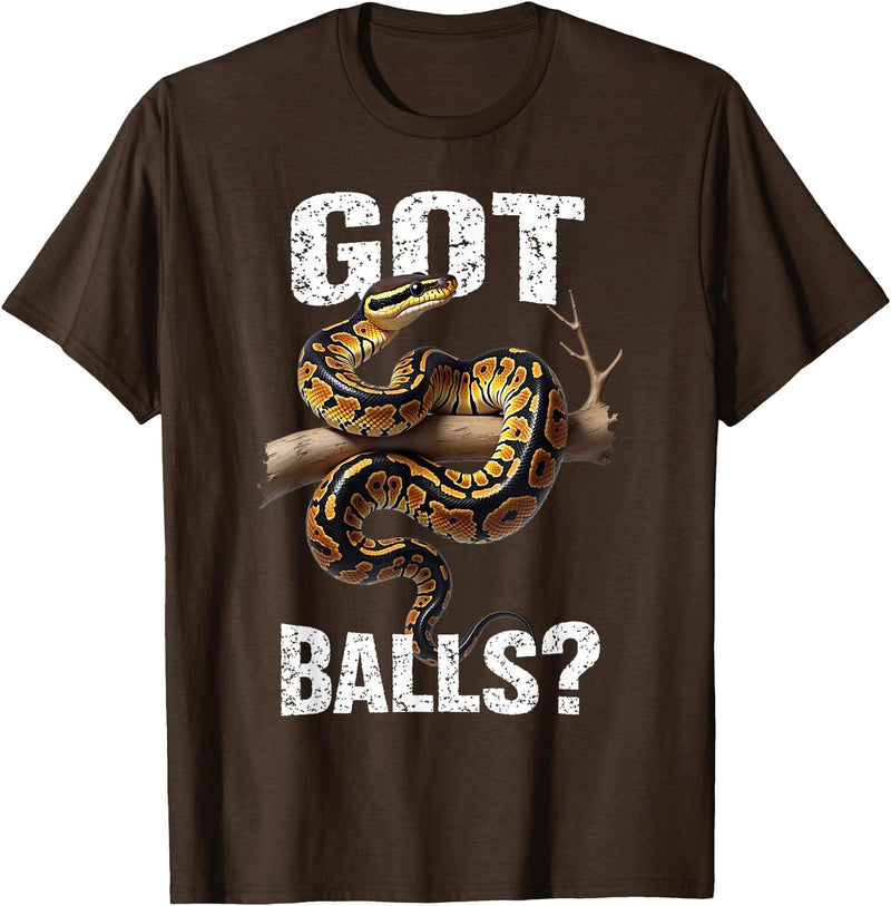 Royal Ball Python Supplies Snake Owner Herpetology Funny Ball Python Lover Balls Reptile Keeper Snake Owners T-Shirt - Brown