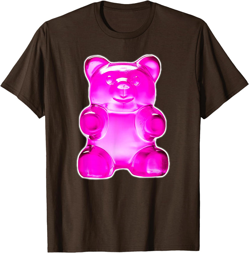 Urban Empyre Pink Gummy Bear Candy T-Shirt - Brown