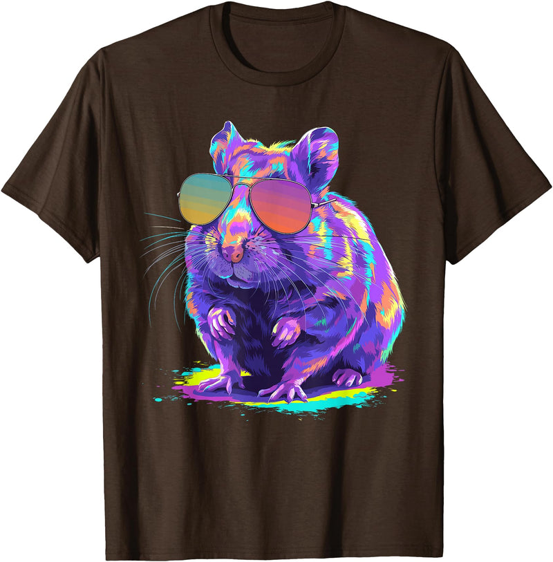 Cute Hamster Art for Men Women Kids Syrian Hamster Lover T-Shirt - Brown