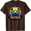 BearPride Creations LGBTQ Papa Bear Rainbow Gay Pride Equal Rights Fathers Day T-Shirt - Brown